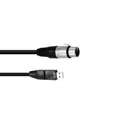 Interface Cable USB/XLR(F) 3m black