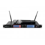 OMNITRONIC UHF-502 2-Channel Wireless Mic System 863-865 MHz