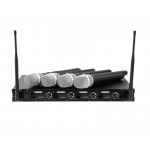 4 bevieliai mikrofonai OMNITRONIC UHF-204  863-865MHz