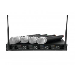 4 bevieliai mikrofonai OMNITRONIC UHF-204 863-865MHz 4 bevieliai mikrofonai OMNITRONIC UHF-204 863-865MHz