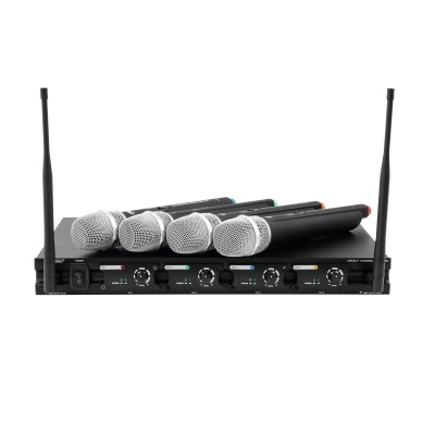 4 bevieliai mikrofonai OMNITRONIC UHF-204 863-865MHz 4 bevieliai mikrofonai OMNITRONIC UHF-204 863-865MHz