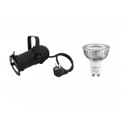 EUROLITE Set PAR-16 Spot bk + GU-10 230V COB 1x3W LED 2700K EUROLITE Set PAR-16 Spot bk + GU-10 230V COB 1x3W LED 2700K