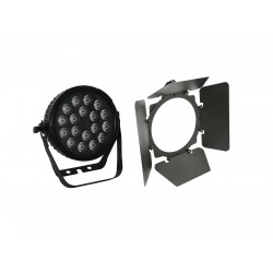 EUROLITE Set PRO Slim PAR-18 QCL RGBA + Barndoors EUROLITE Set PRO Slim PAR-18 QCL RGBA + Barndoors