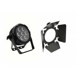 EUROLITE Set PRO Slim PAR-7 QCL RGBA + Barndoors EUROLITE Set PRO Slim PAR-7 QCL RGBA + Barndoors