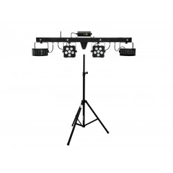 EUROLITE Set LED KLS Laser Bar Pro FX + Speaker system stand alu EUROLITE Set LED KLS Laser Bar Pro FX + Speaker system stand alu