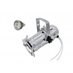 EUROLITE Set PAR-16 Spot sil + MR-16 12V GX-5,3 5W LED COB 3000K EUROLITE Set PAR-16 Spot sil + MR-16 12V GX-5,3 5W LED COB 3000K