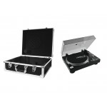 OMNITRONIC Set DD-2520 USB Turntable bk + Case black -S-