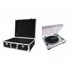 OMNITRONIC Set DD-2550 USB Turntable sil + Case black -S- OMNITRONIC Set DD-2550 USB Turntable sil + Case black -S-