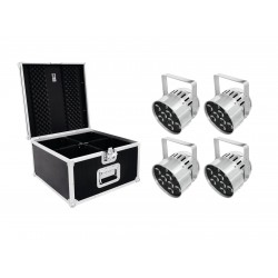 EUROLITE Set 4x LED PAR-56 HCL Short sil + PRO Case EUROLITE Set 4x LED PAR-56 HCL Short sil + PRO Case