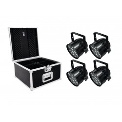 EUROLITE Set 4x LED PAR-56 HCL Short sw + PRO Case EUROLITE Set 4x LED PAR-56 HCL Short sw + PRO Case
