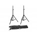 OMNITRONIC Set 2x Speaker system stand alu black + Carrying bag OMNITRONIC Set 2x Speaker system stand alu black + Carrying bag