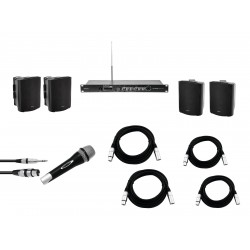 OMNITRONIC Set EP-220P + 2x C-80A (2x) + Partymic-1 OMNITRONIC Set EP-220P + 2x C-80A (2x) + Partymic-1