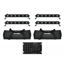 EUROLITE Set 4x LED BAR-6 QCL RGBA + 2x Soft Bag + Controller EUROLITE Set 4x LED BAR-6 QCL RGBA + 2x Soft Bag + Controller