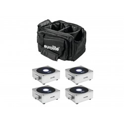 EUROLITE Set 4x AKKU Flat Light 1 silver + Soft-Bag EUROLITE Set 4x AKKU Flat Light 1 silver + Soft-Bag