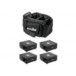 EUROLITE Set 4x AKKU Flat Light 1 black + Soft-Bag EUROLITE Set 4x AKKU Flat Light 1 black + Soft-Bag
