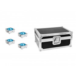 EUROLITE Set 4x AKKU Flat Light 3 sil + Case EUROLITE Set 4x AKKU Flat Light 3 sil + Case