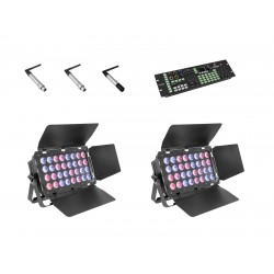 EUROLITE Set 2x Stage Panel 32 + Color Chief + QuickDMX transmit EUROLITE Set 2x Stage Panel 32 + Color Chief + QuickDMX transmit