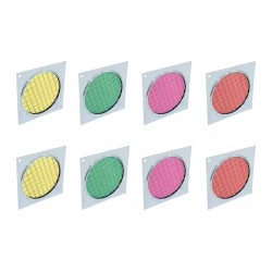EUROLITE Set 8x Dichroic filter, silver frame PAR-64, assorted EUROLITE Set 8x Dichroic filter, silver frame PAR-64, assorted