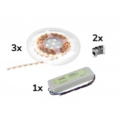 EUROLITE Set LED Strip 3000K 15m Constant Current + Trafo 24V EUROLITE Set LED Strip 3000K 15m Constant Current + Trafo 24V