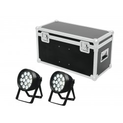 EUROLITE Set 2x LED IP PAR 14x8W QCL + Case EUROLITE Set 2x LED IP PAR 14x8W QCL + Case