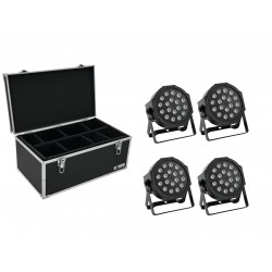 EUROLITE Set 4x LED SLS-180 RGB 18x1W Floor + Case TDV-1 EUROLITE Set 4x LED SLS-180 RGB 18x1W Floor + Case TDV-1