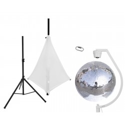 EUROLITE Set Mirror ball 50cm with stand and tripod cover white EUROLITE Set Mirror ball 50cm with stand and tripod cover white