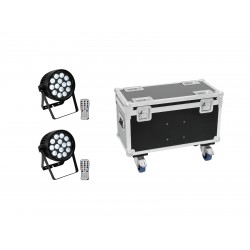EUROLITE Set 2x AKKU IP PAR 14 HCL QuickDMX + Case with wheels EUROLITE Set 2x AKKU IP PAR 14 HCL QuickDMX + Case with wheels