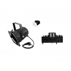 EUROLITE Set DIY PAR-38 Spot + Multi adapter, 3 phases, black EUROLITE Set DIY PAR-38 Spot + Multi adapter, 3 phases, black