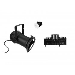EUROLITE Set DIY PAR-46 Spot E-27 + Multi adapter, 3 phases, black EUROLITE Set DIY PAR-46 Spot E-27 + Multi adapter, 3 phases, black