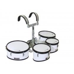 DIMAVERY MT-430 Marching Drum Set, white