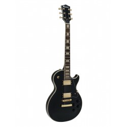 DIMAVERY LP-520 E-Guitar, black/gold