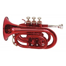 DIMAVERY TP-300 Bb Pocket Trumpet, red DIMAVERY TP-300 Bb Pocket Trumpet, red