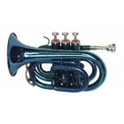 DIMAVERY TP-300 Bb Pocket Trumpet, blue DIMAVERY TP-300 Bb Pocket Trumpet, blue