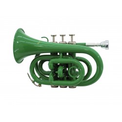 DIMAVERY TP-300 Bb Pocket Trumpet, green DIMAVERY TP-300 Bb Pocket Trumpet, green