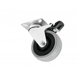 ROADINGER Swivel castor 75mm grey with brake
