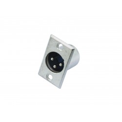 OMNITRONIC XLR mounting plug 3pin nickel 10x