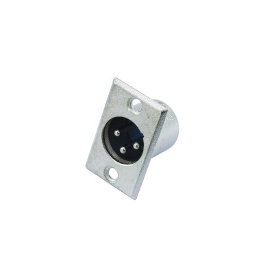 OMNITRONIC XLR mounting plug 3pin nickel 10x