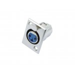 OMNITRONIC XLR mounting socket 3pin nickel 10x