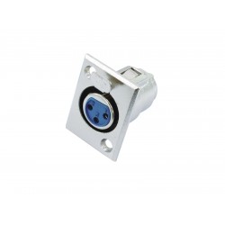 OMNITRONIC XLR mounting socket 3pin nickel 10x