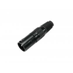 OMNITRONIC XLR plug 3pin black housing 10x