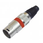 OMNITRONIC XLR plug 3pin rd 10x