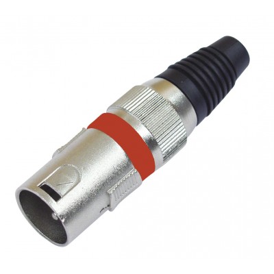 OMNITRONIC XLR plug 3pin rd 10x
