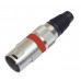 OMNITRONIC XLR plug 3pin rd 10x
