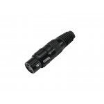 OMNITRONIC XLR socket 3pin black housing 10x