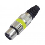 OMNITRONIC XLR socket 3pin ye 10x