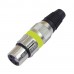 OMNITRONIC XLR socket 3pin ye 10x