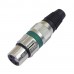 OMNITRONIC XLR socket 3pin gn 10x