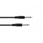 OMNITRONIC Jack cable 6.3 mono 0.5m bk