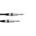 OMNITRONIC Jack cable 6.3 stereo 0,5m bk ROAD