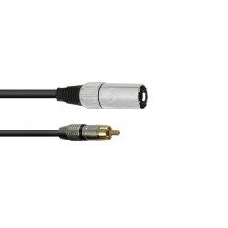 OMNITRONIC Adaptercable XLR(M)/RCA(M) 0.2m bk OMNITRONIC Adaptercable XLR(M)/RCA(M) 0.2m bk